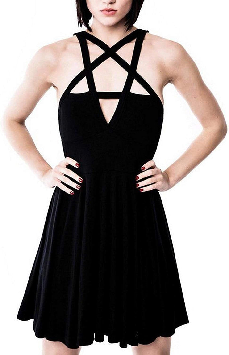 Fashion Dress Gothic Vintage Romantic Casual Goth Dress for Women